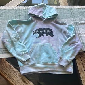 Girls, tie-dye, great smoky mountains hoodie